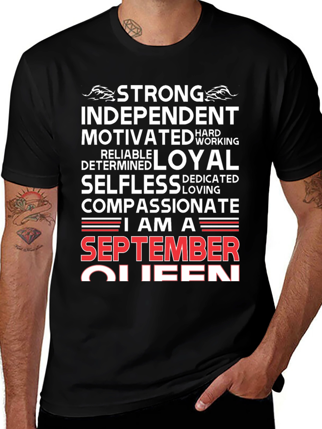 September Queen Graphic T-Shirt - Strong Independent Woman