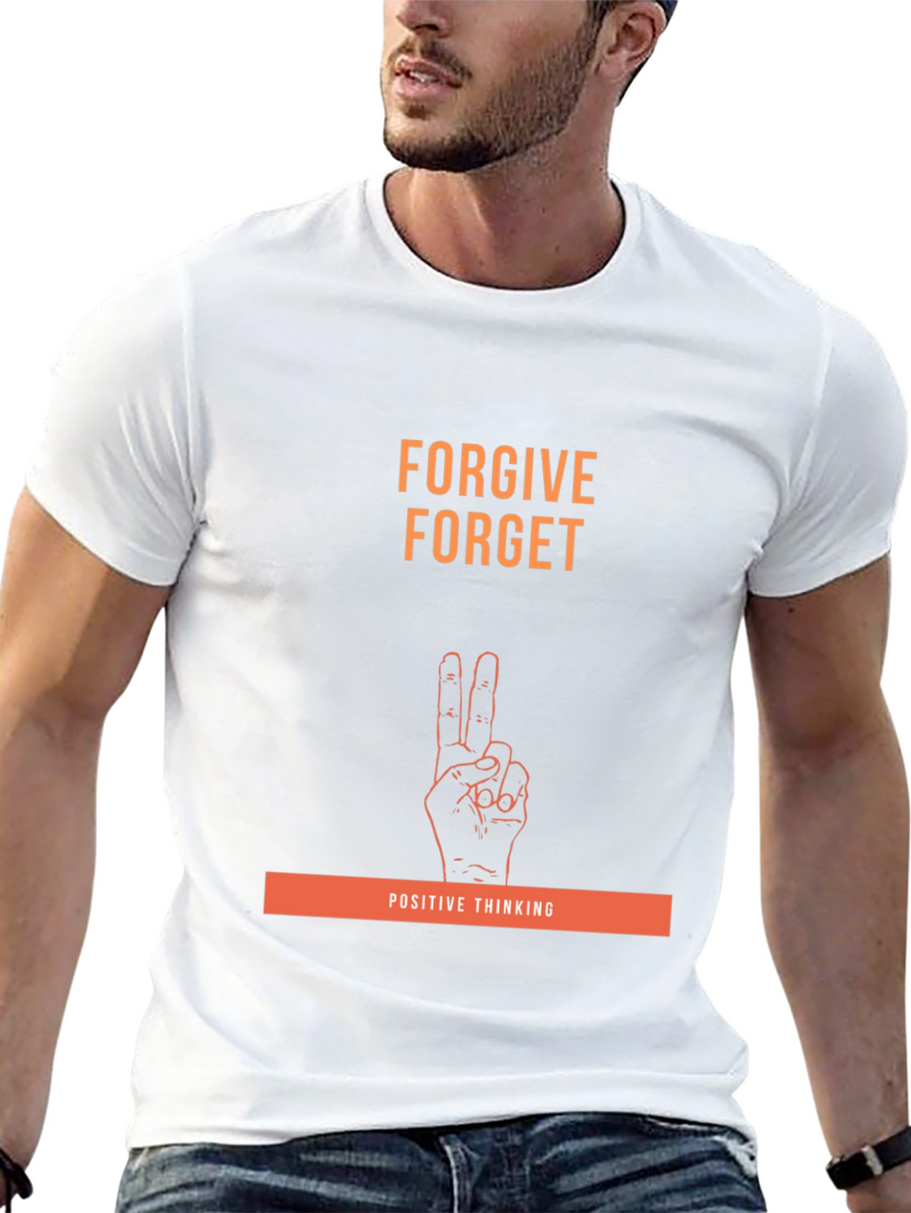 Forgive Forget Positive Thinking Graphic Tee