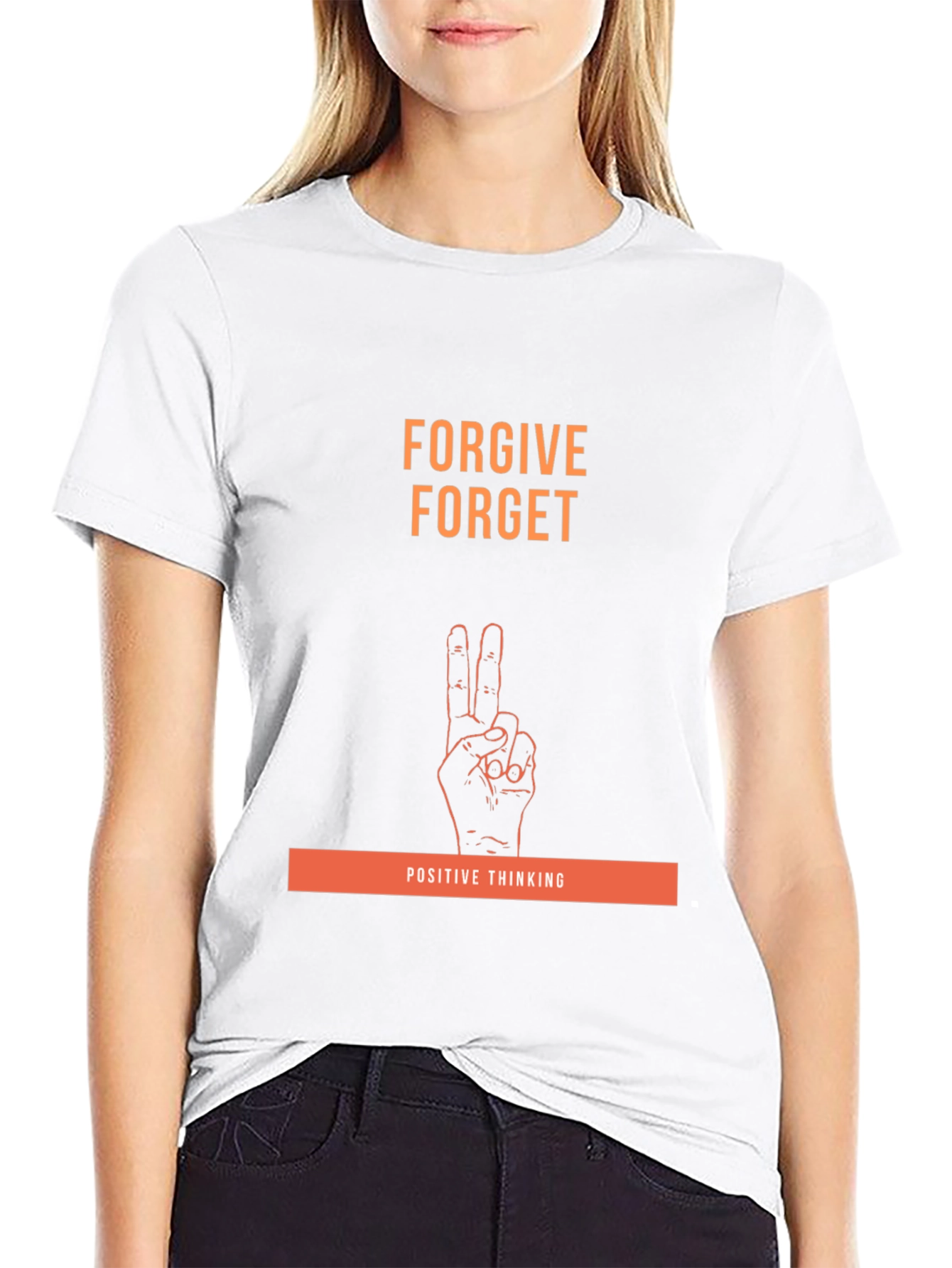 Forgive Forget Positive Thinking Graphic Tee