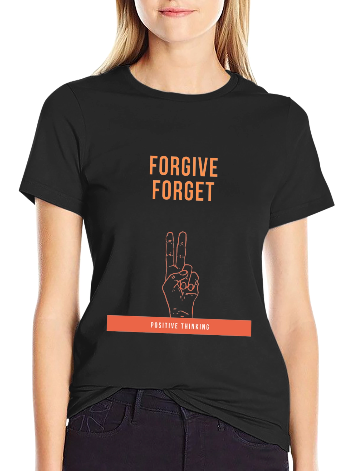 Forgive Forget Positive Thinking Graphic Tee