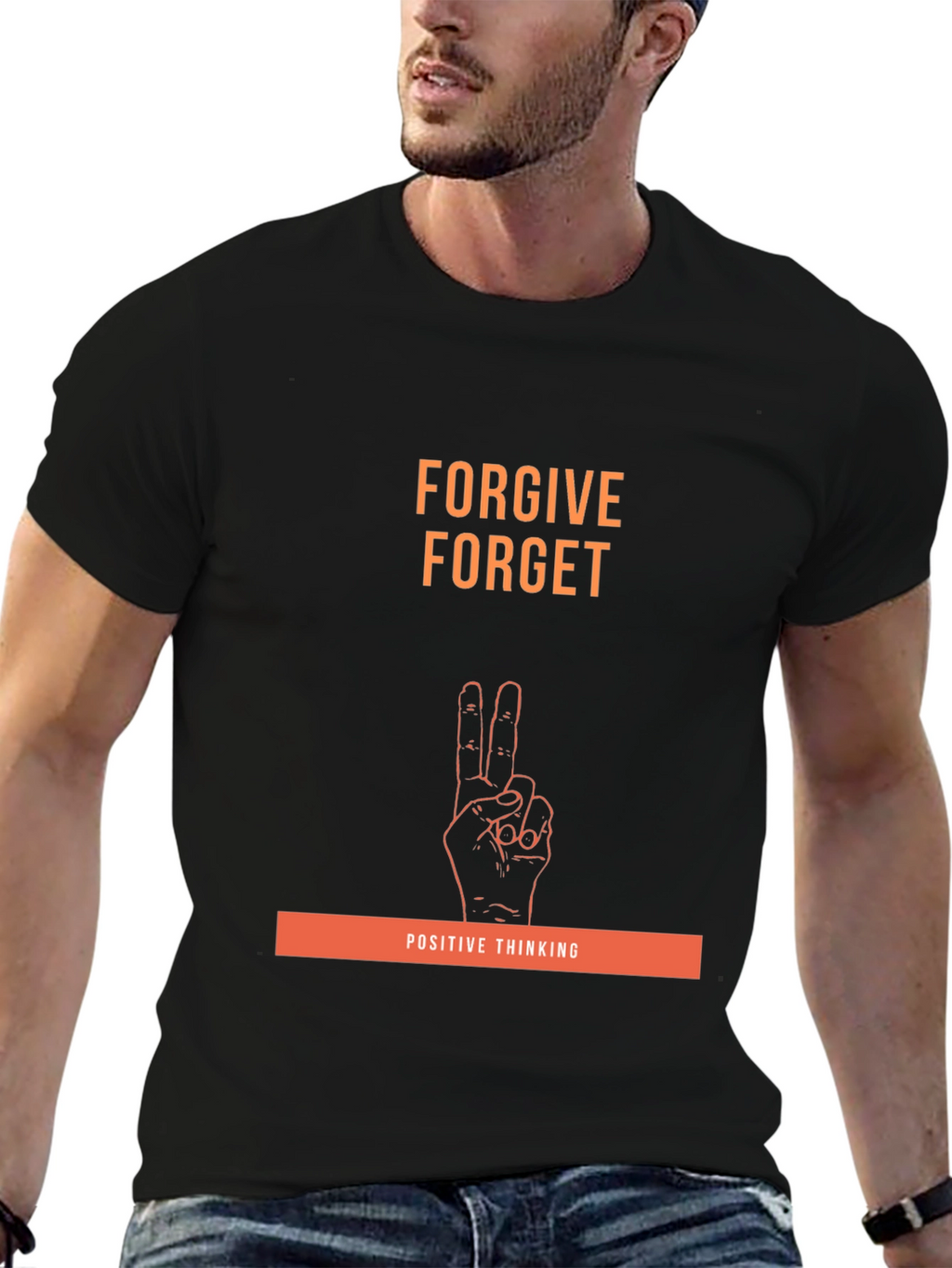 Forgive Forget Positive Thinking Graphic Tee