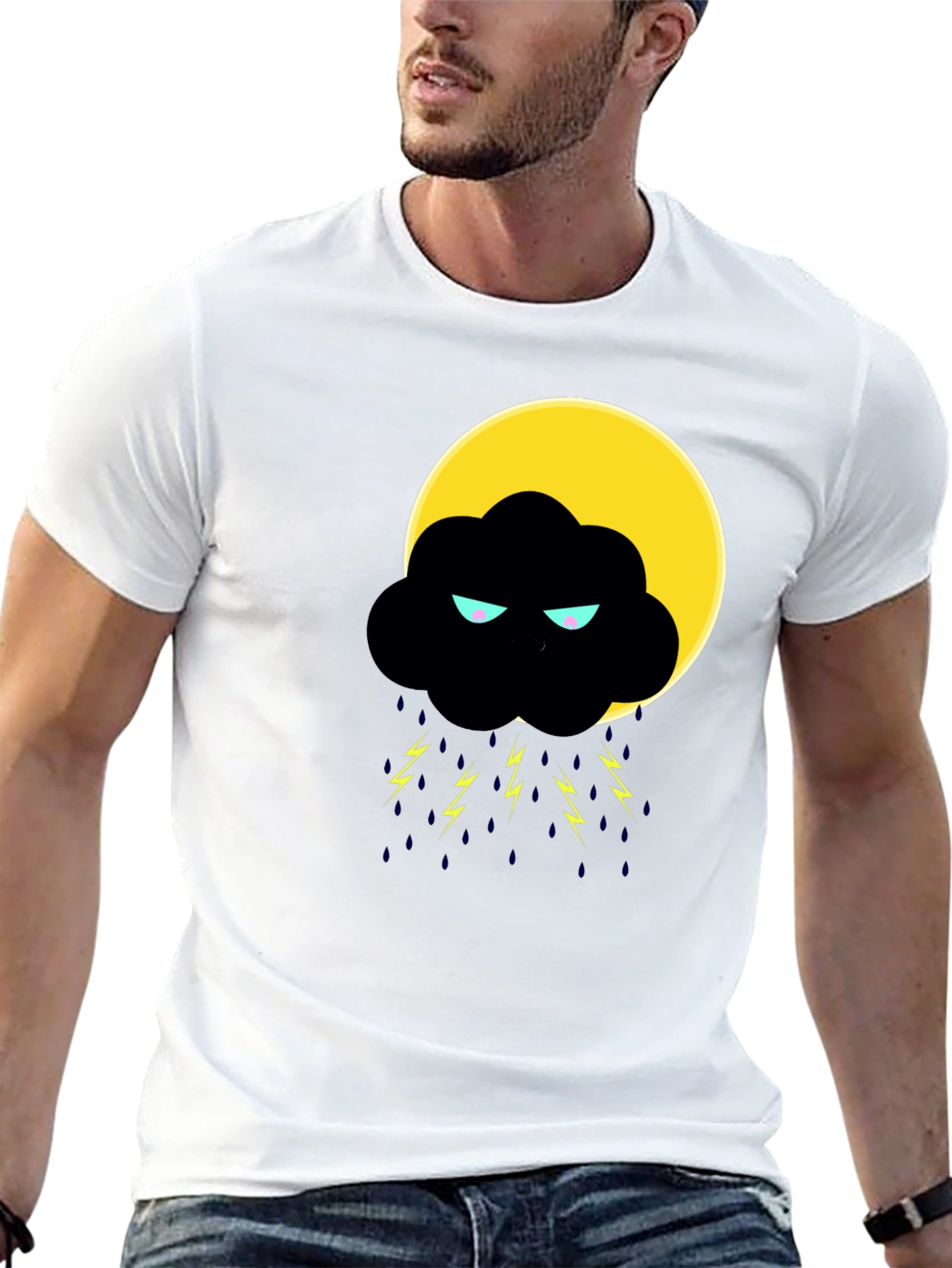 Storm Cloud Graphic T-Shirt - Black