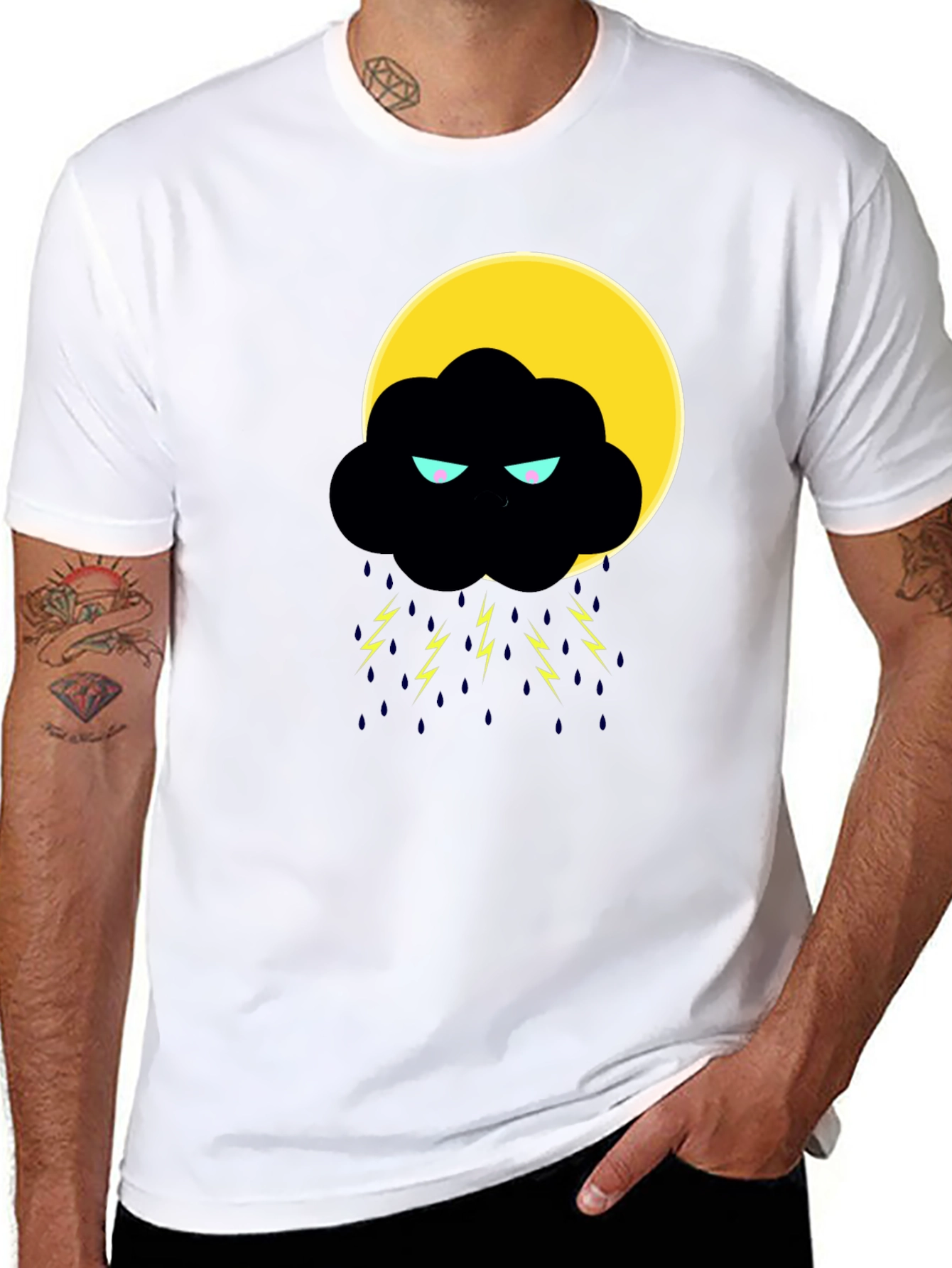 Storm Cloud Graphic T-Shirt - Black