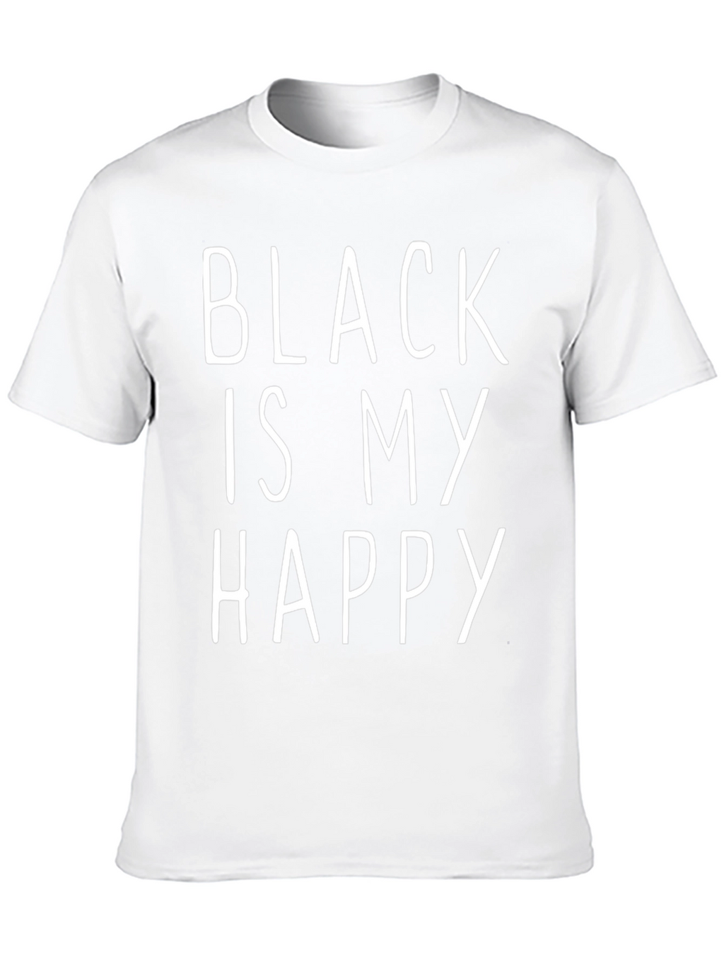 Black Is My Happy T-Shirt - Stylish Graphic Tee