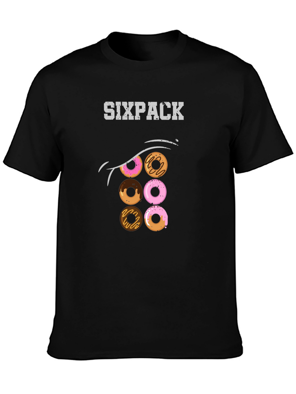 Sixpack Donut T-Shirt - Funny Graphic Tee