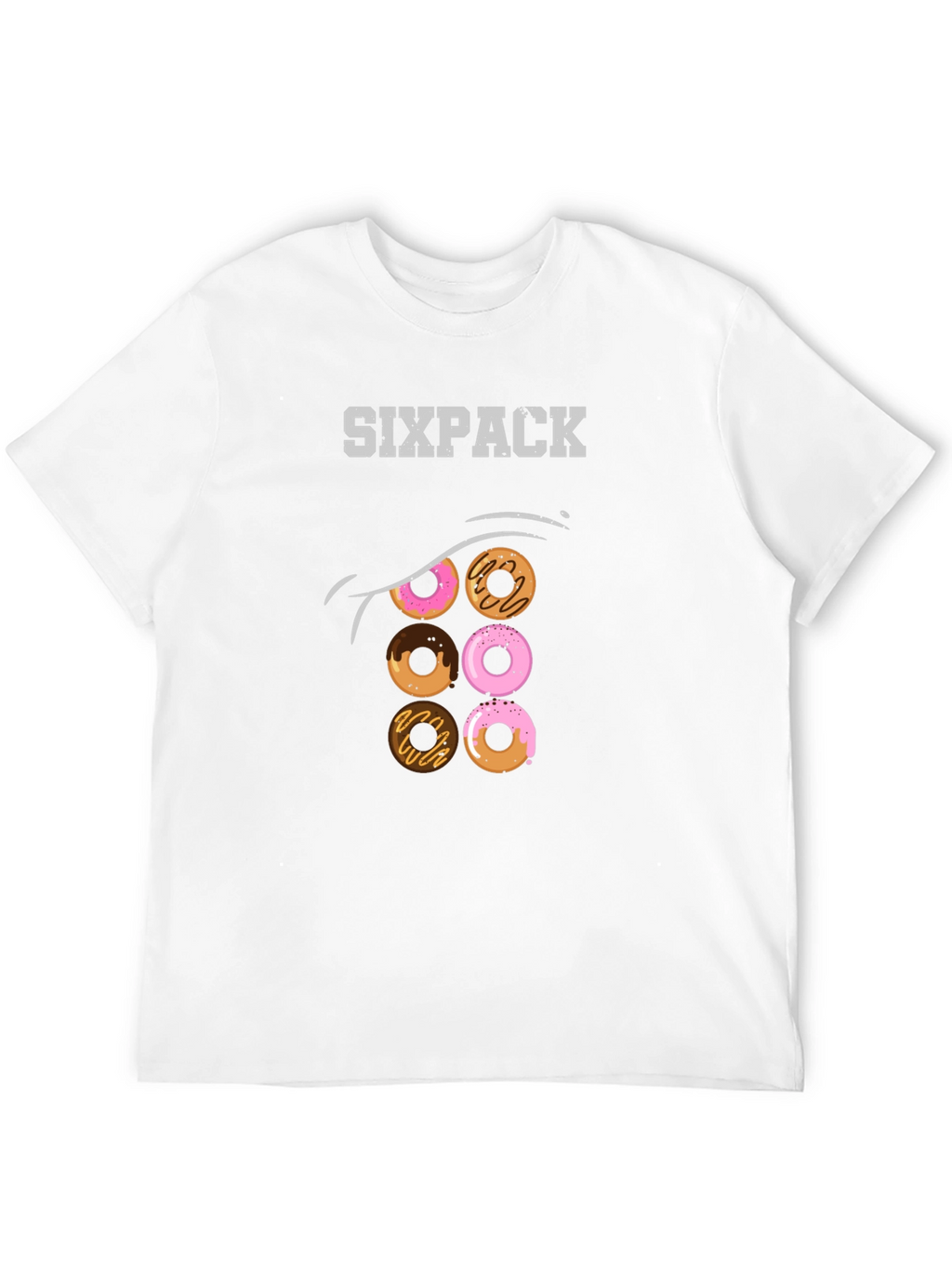 Sixpack Donut T-Shirt - Funny Graphic Tee