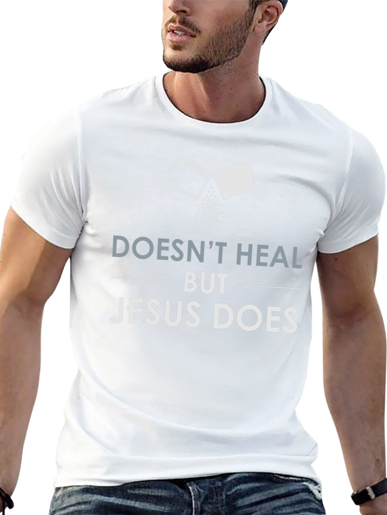 Jesus Heals Graphic Tee - Christian Faith T-Shirt