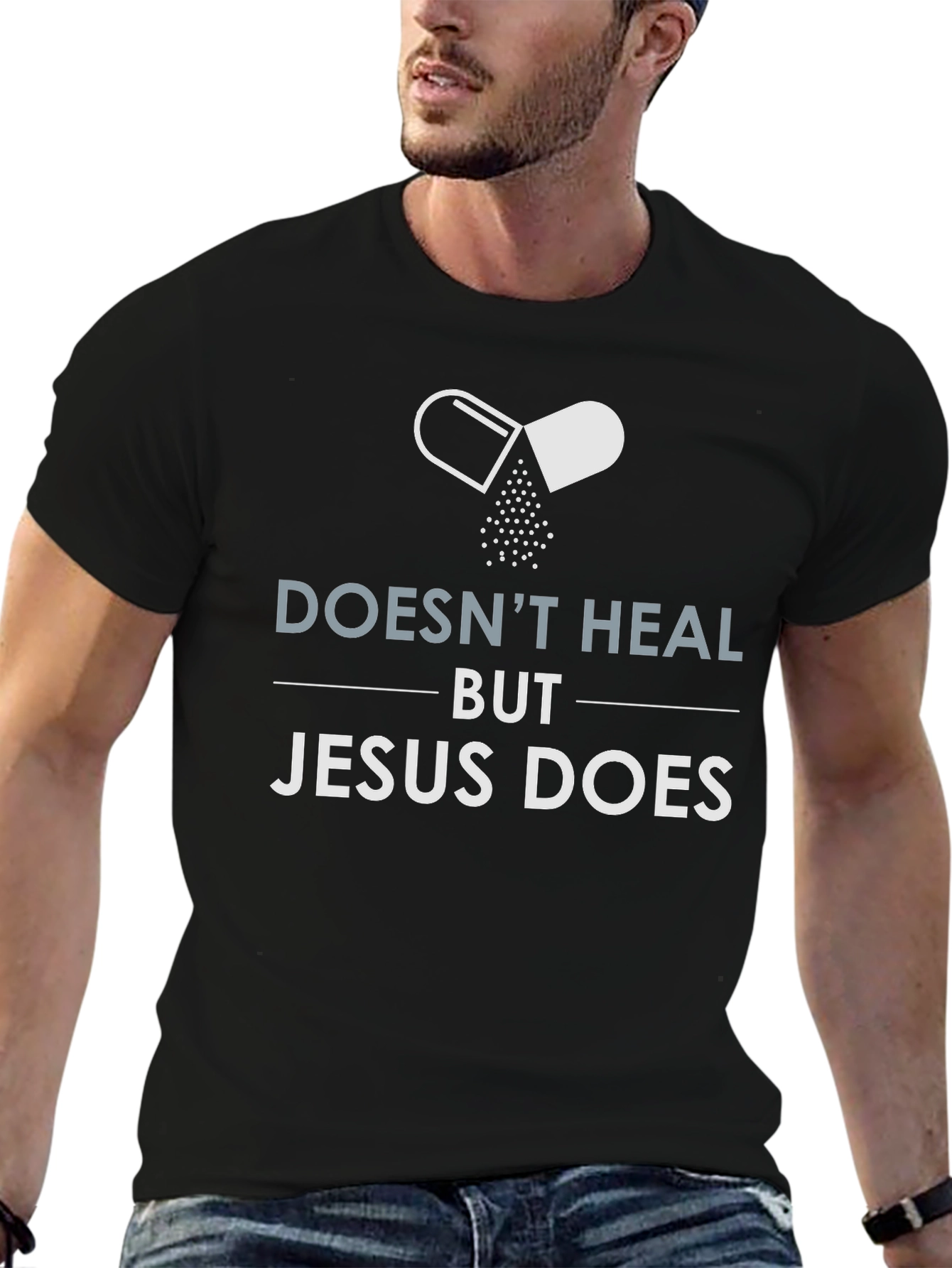 Jesus Heals Graphic Tee - Christian Faith T-Shirt