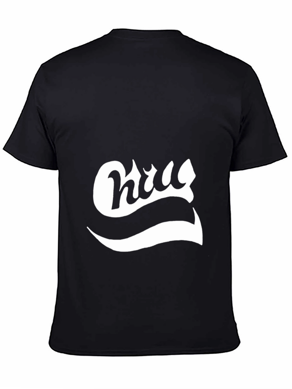 Retro Script Graphic Tee - Casual Black T-Shirt