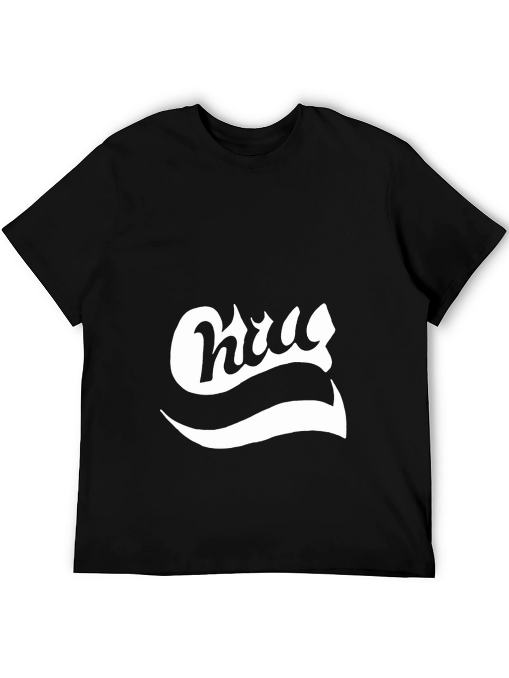 Retro Script Graphic Tee - Casual Black T-Shirt