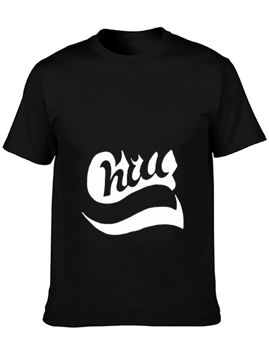 Retro Script Graphic Tee - Casual Black T-Shirt
