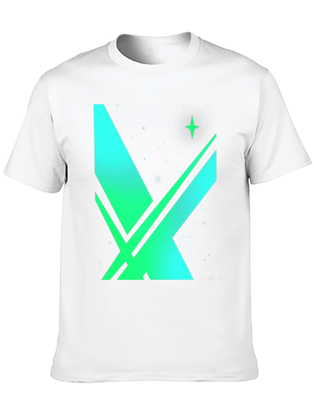 Space X Green Gradient Graphic T-Shirt