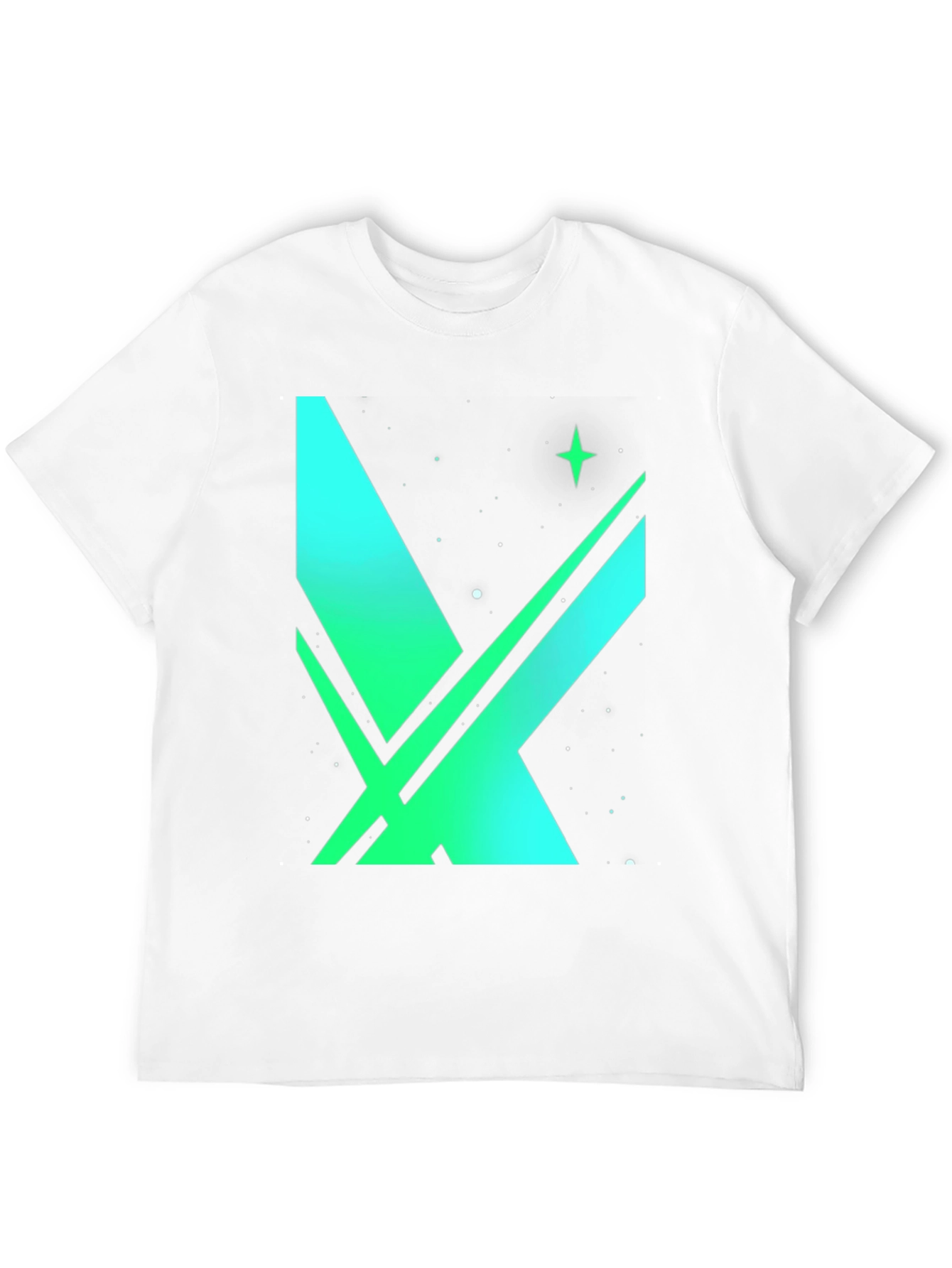 Space X Green Gradient Graphic T-Shirt