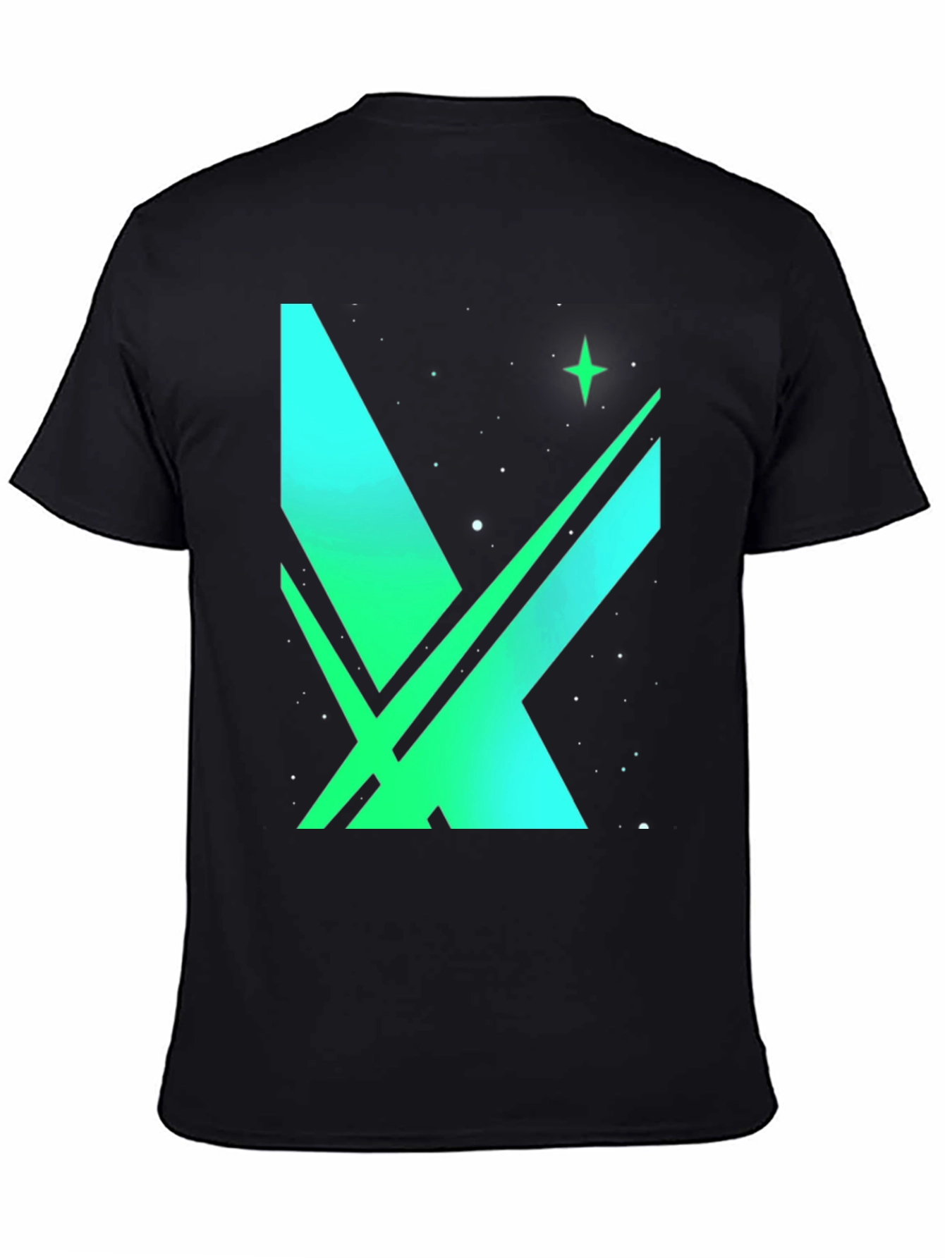 Space X Green Gradient Graphic T-Shirt
