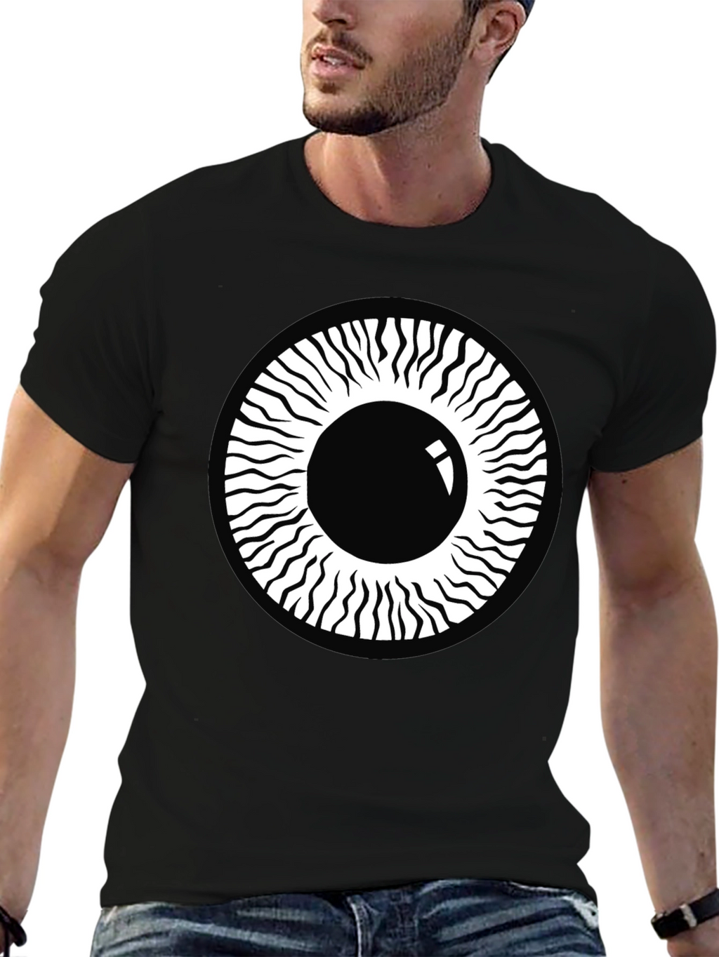 Eye Graphic Black T-Shirt - Modern Style