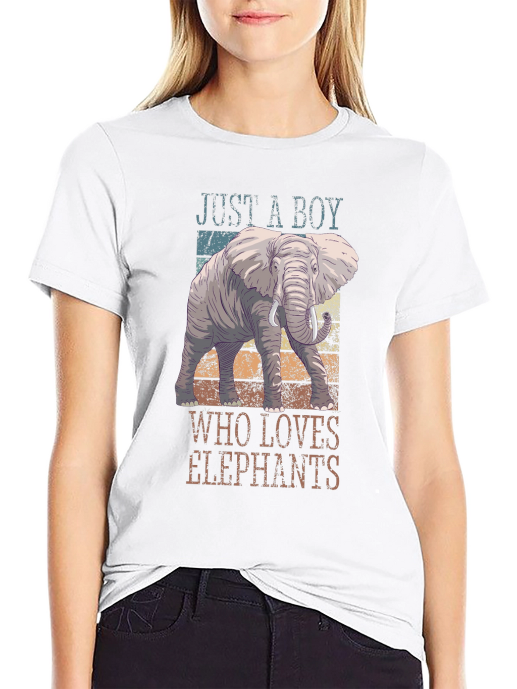 Just a Boy Who Loves Elephants T-Shirt