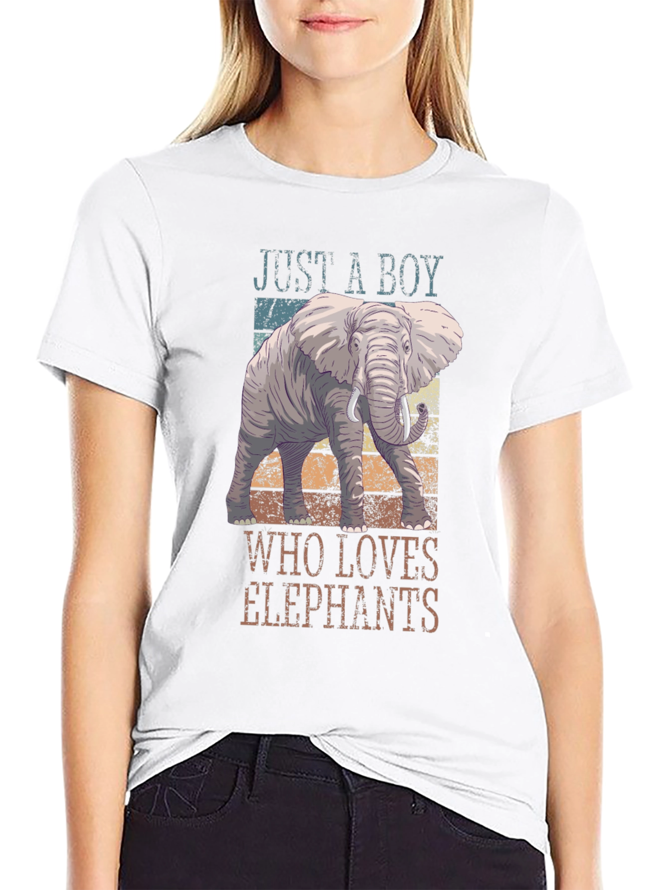 Just a Boy Who Loves Elephants T-Shirt