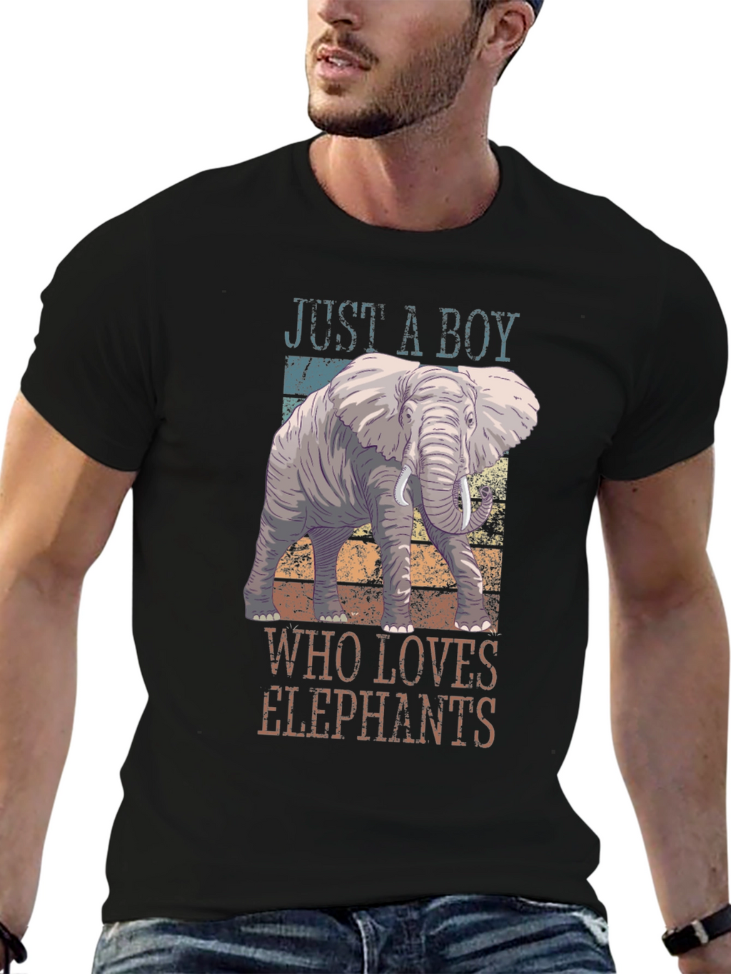 Just a Boy Who Loves Elephants T-Shirt