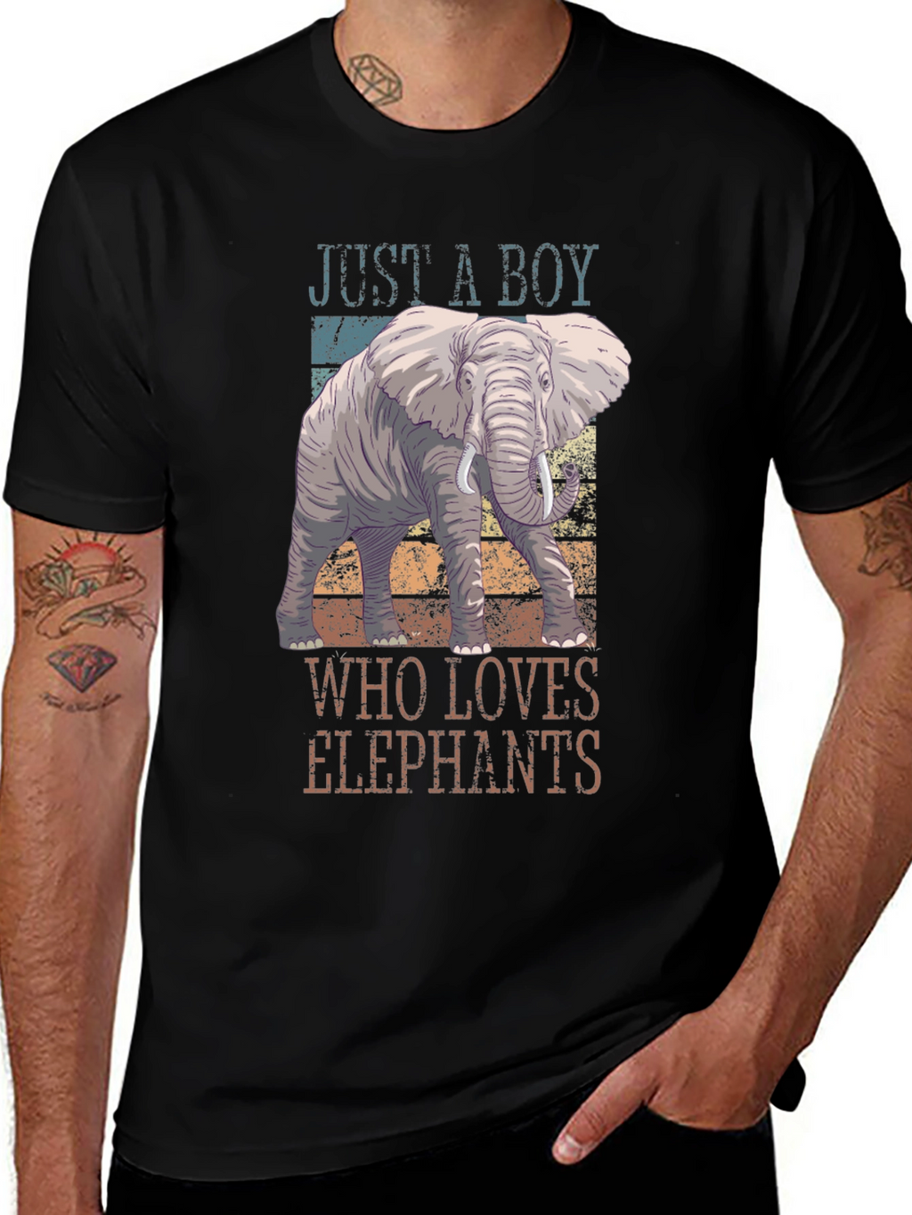Just a Boy Who Loves Elephants T-Shirt