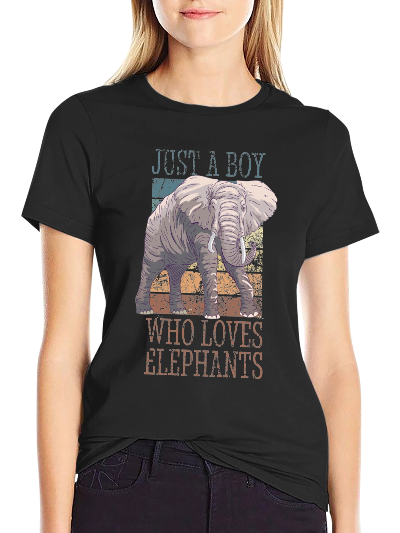 Just a Boy Who Loves Elephants T-Shirt