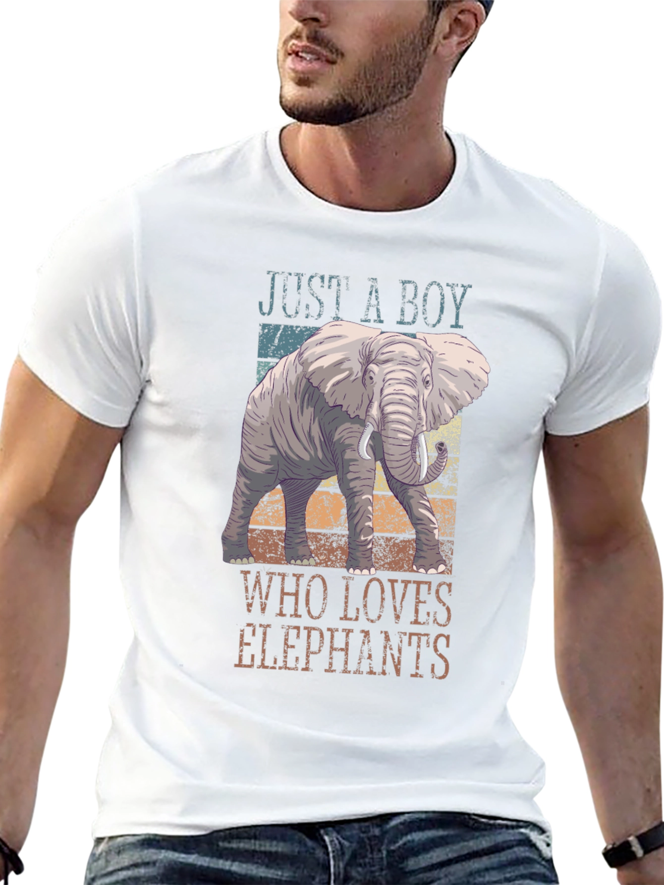 Just a Boy Who Loves Elephants T-Shirt