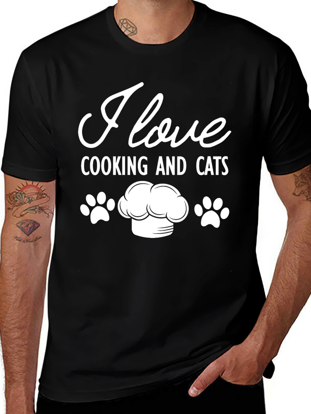 I Love Cooking and Cats T-Shirt