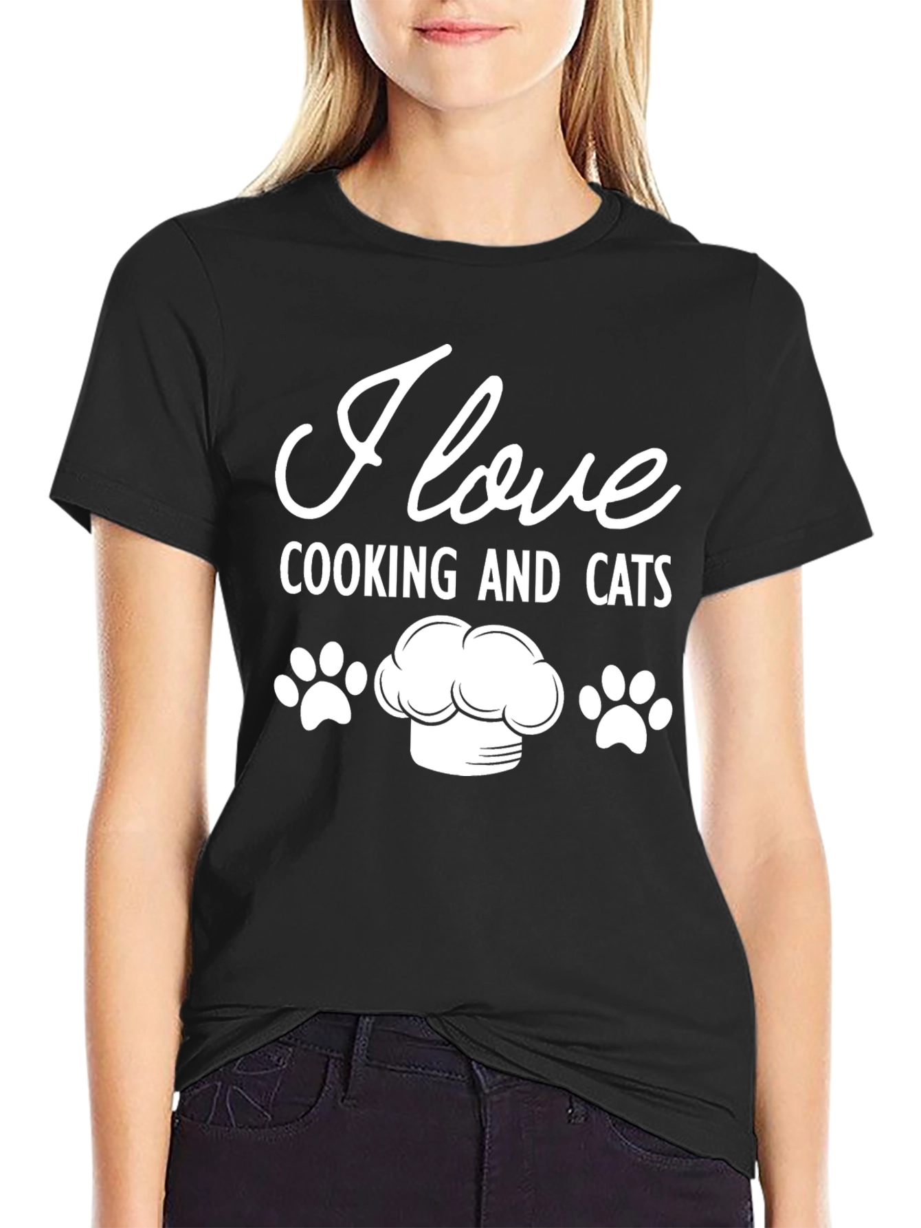 I Love Cooking and Cats T-Shirt