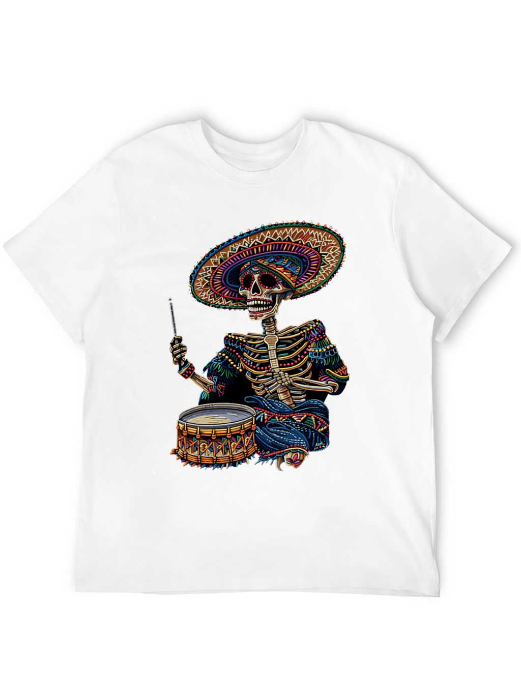 Skeleton Drummer T-Shirt - Day of the Dead