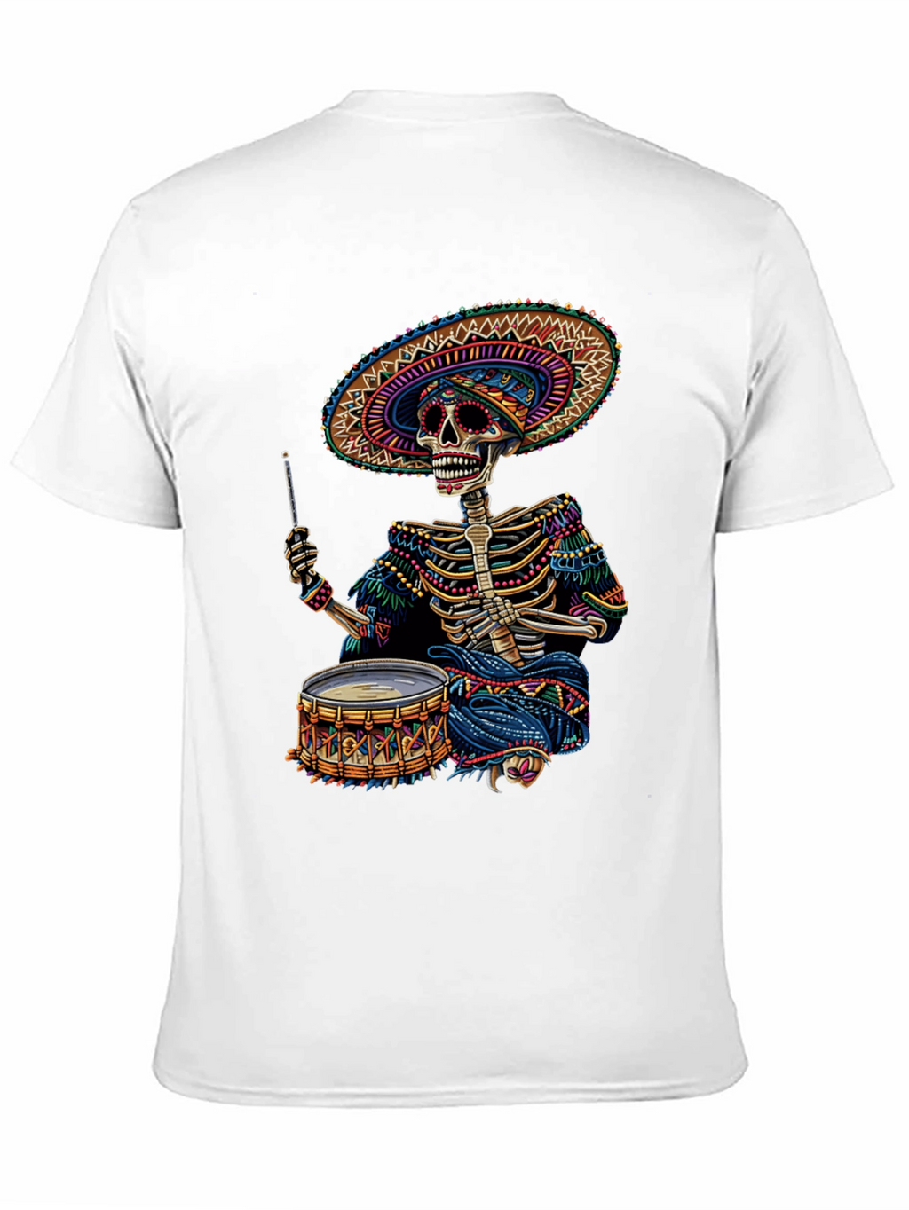 Skeleton Drummer T-Shirt - Day of the Dead