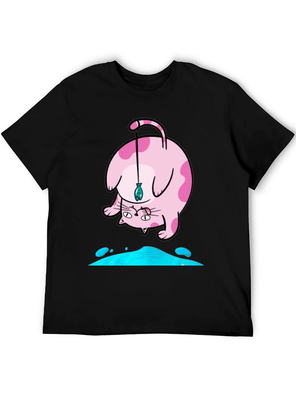 Funky Cat Fishing T-Shirt