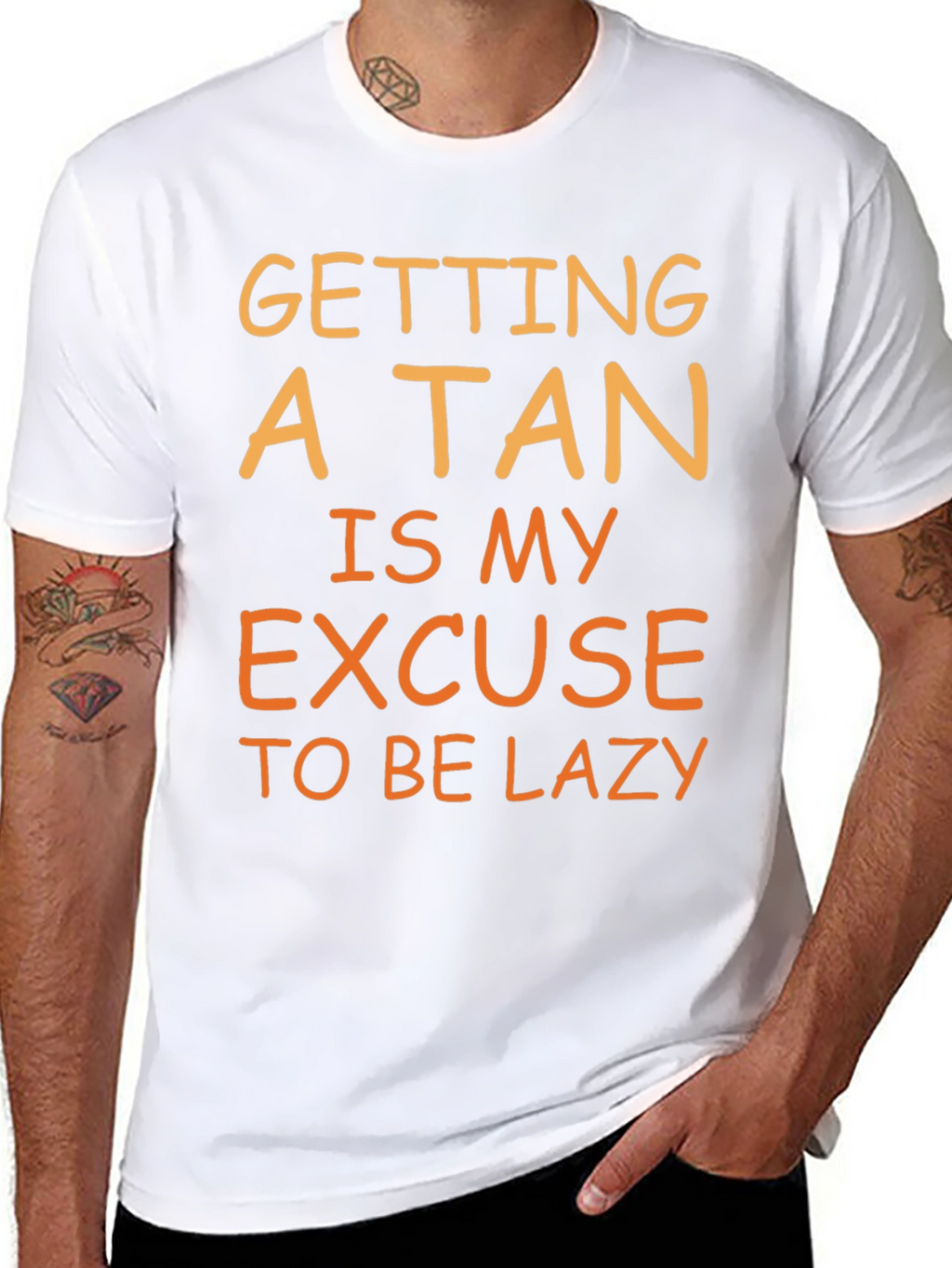 Funny Tan Excuse T-Shirt - Lazy Summer Vibes