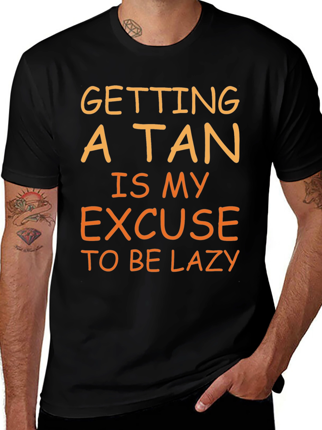 Funny Tan Excuse T-Shirt - Lazy Summer Vibes