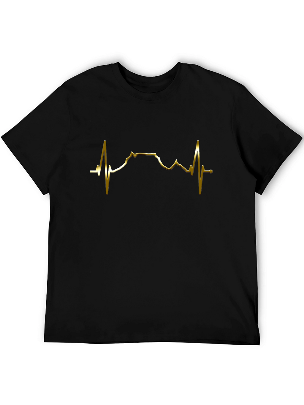 Heartbeat Mountain Graphic Tee - Black