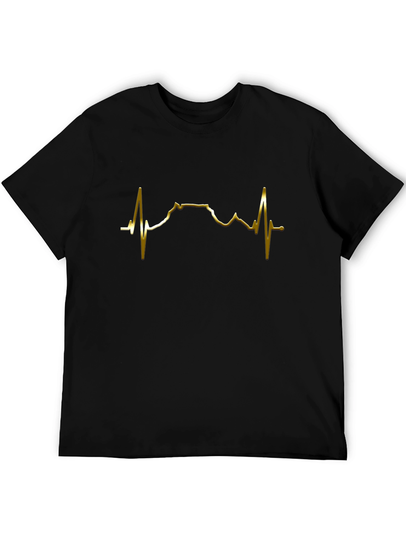Heartbeat Mountain Graphic Tee - Black