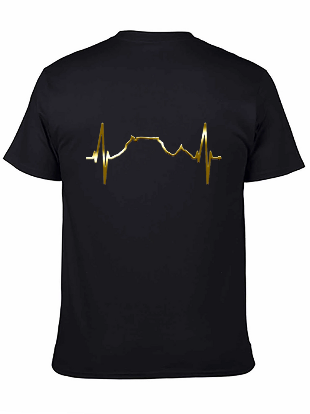 Heartbeat Mountain Graphic Tee - Black