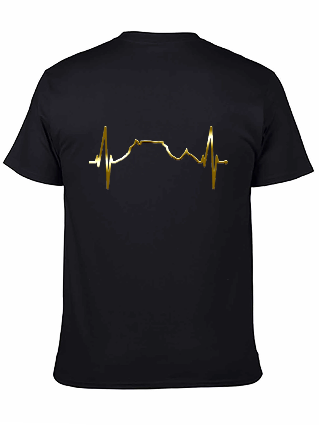 Heartbeat Mountain Graphic Tee - Black