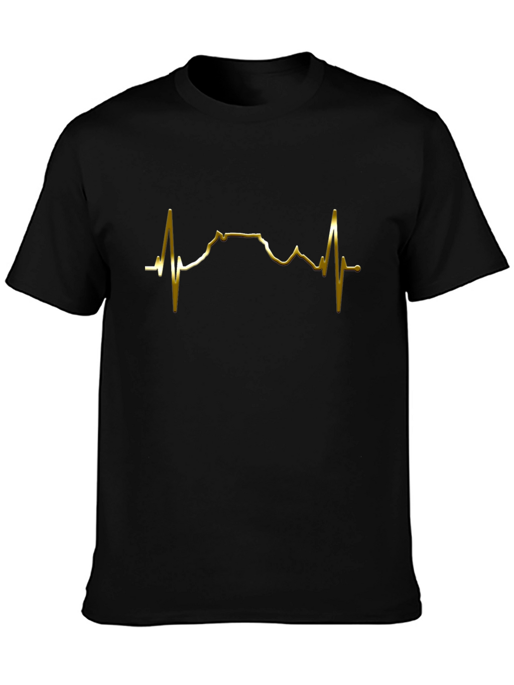 Heartbeat Mountain Graphic Tee - Black