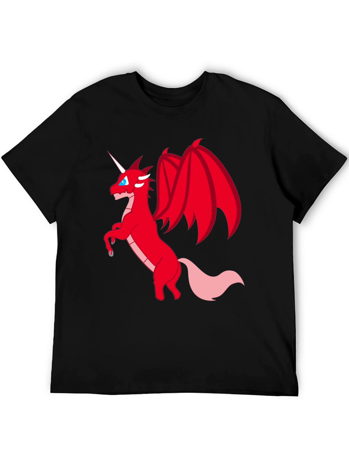 Dragon Unicorn Graphic Tee - Mens Black T-Shirt