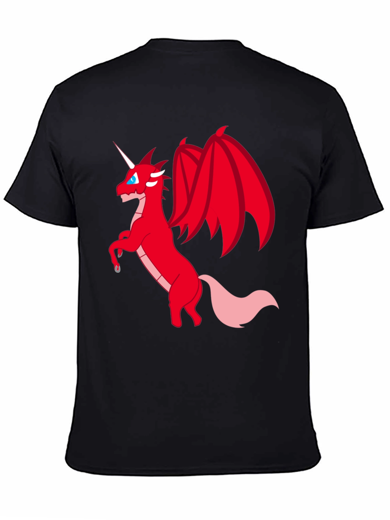 Dragon Unicorn Graphic Tee - Mens Black T-Shirt