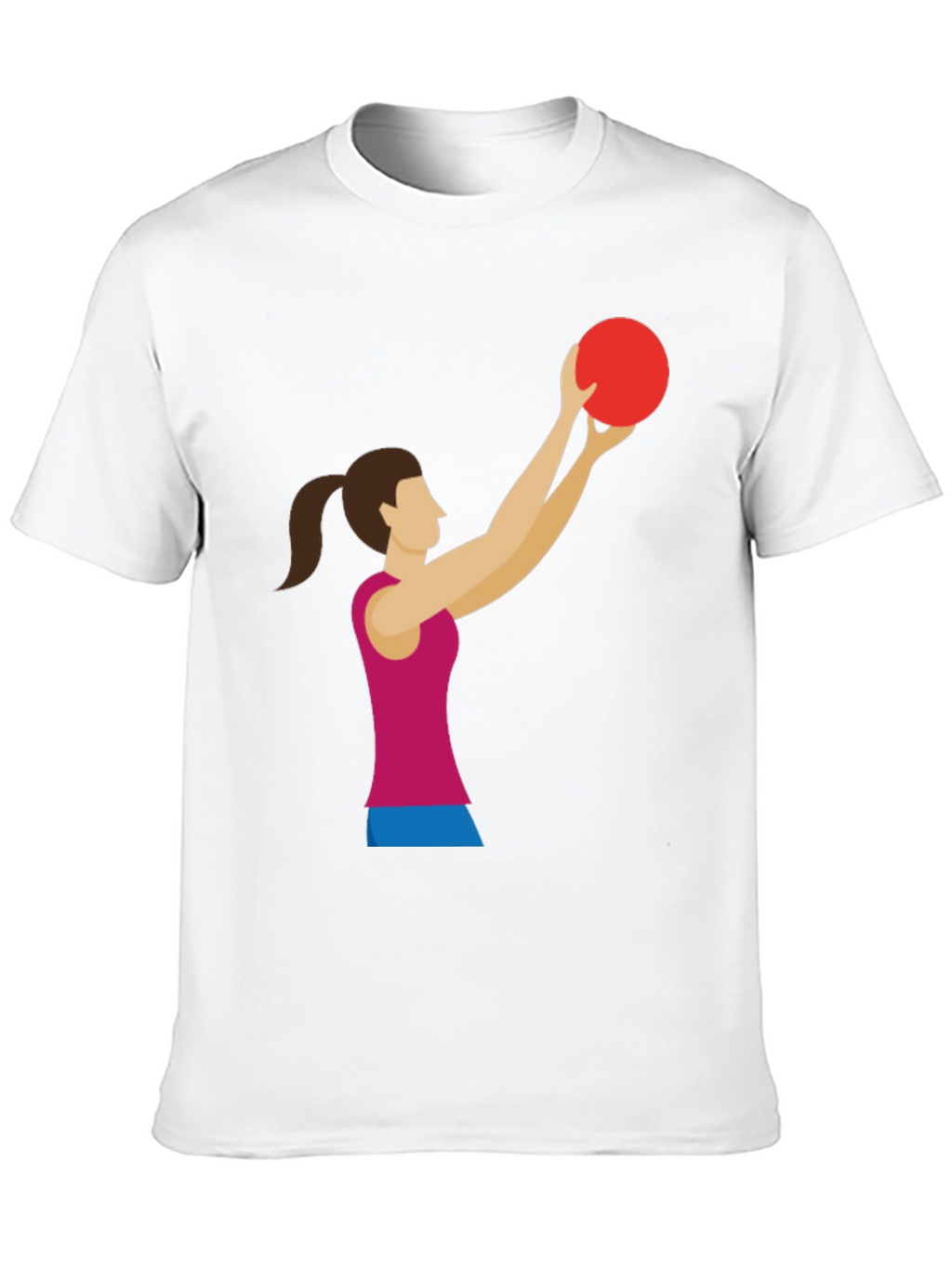Graphic Tee: Woman Volleyball Player Black T-Shirt