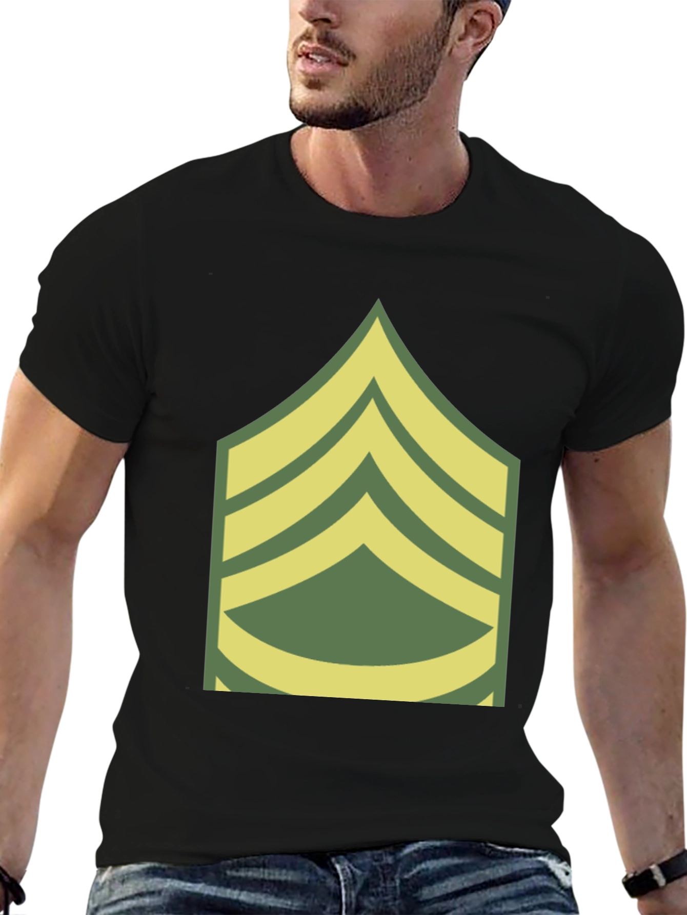 Sergeant Stripes Graphic Tee - Military Pride