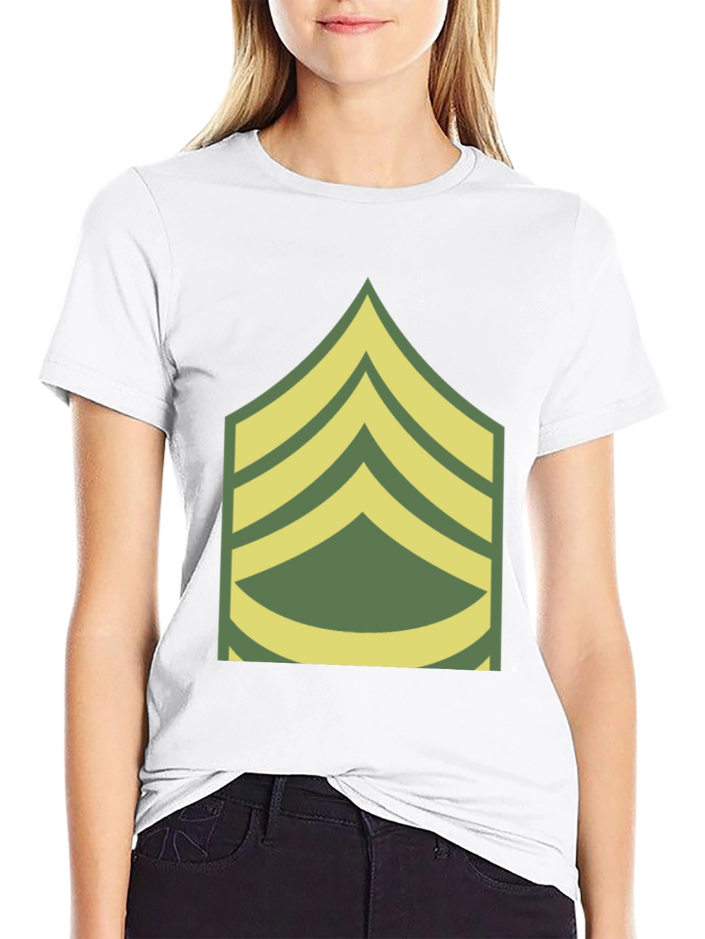 Sergeant Stripes Graphic Tee - Military Pride