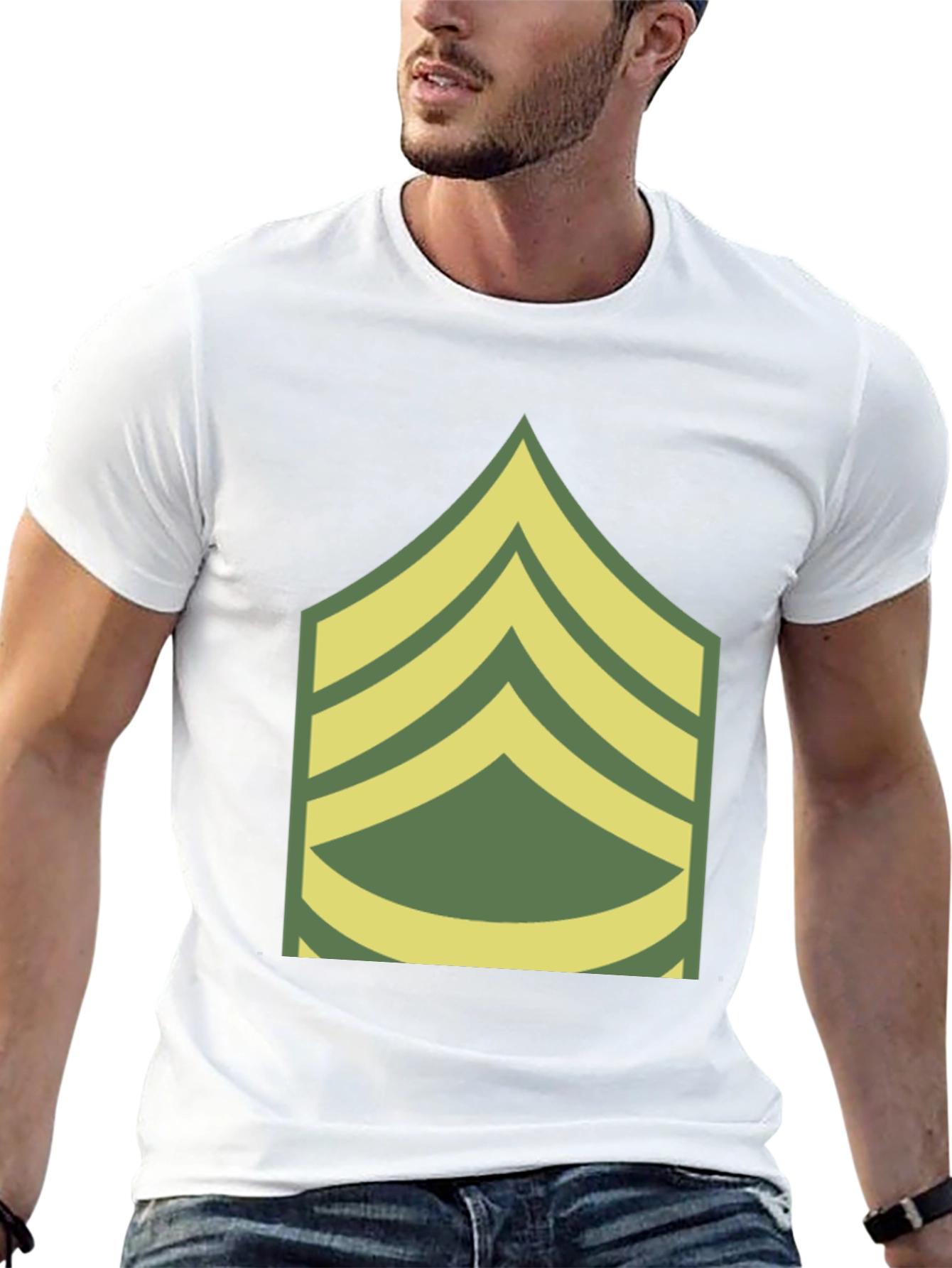 Sergeant Stripes Graphic Tee - Military Pride