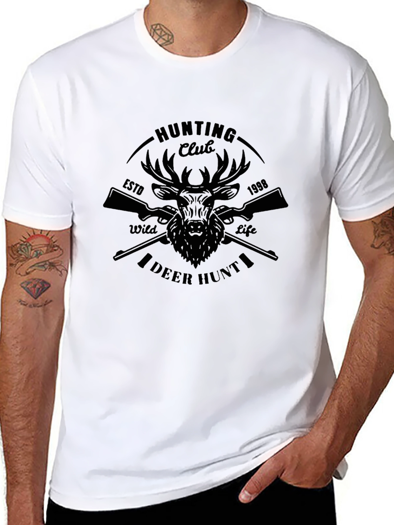 Hunting Club Deer Hunt Graphic T-Shirt