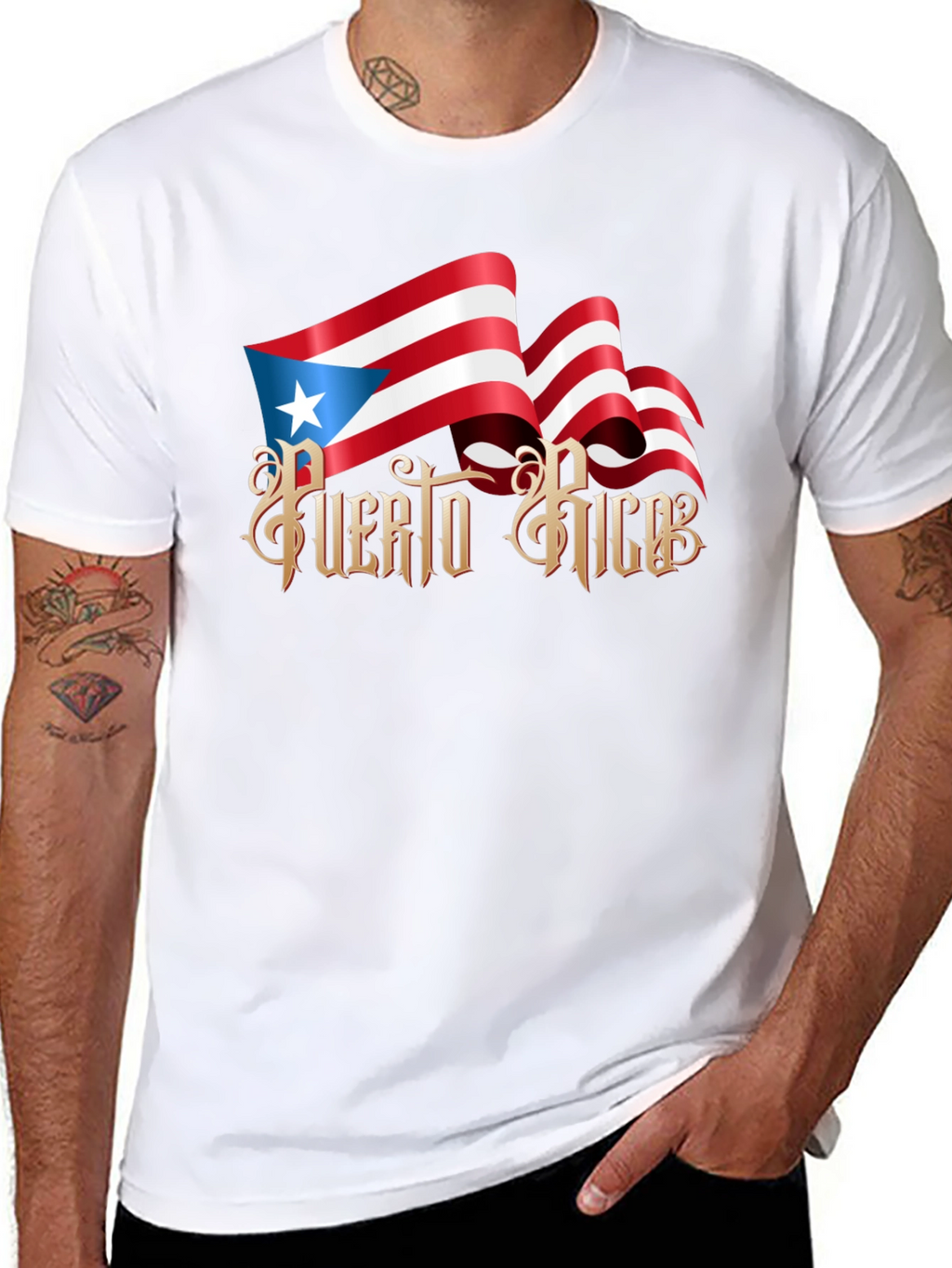 Puerto Rico Flag Graphic T-Shirt