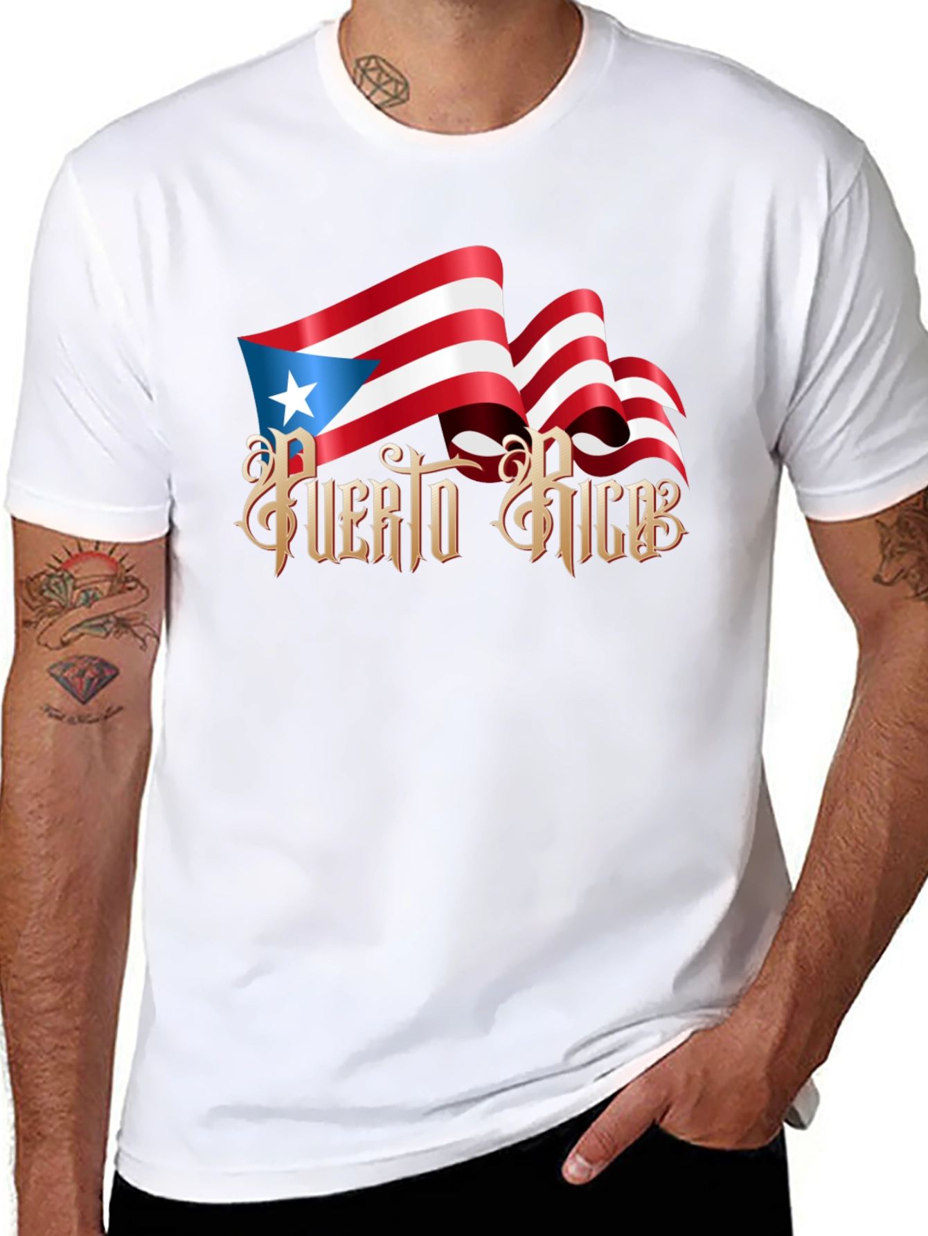 Puerto Rico Flag Graphic T-Shirt