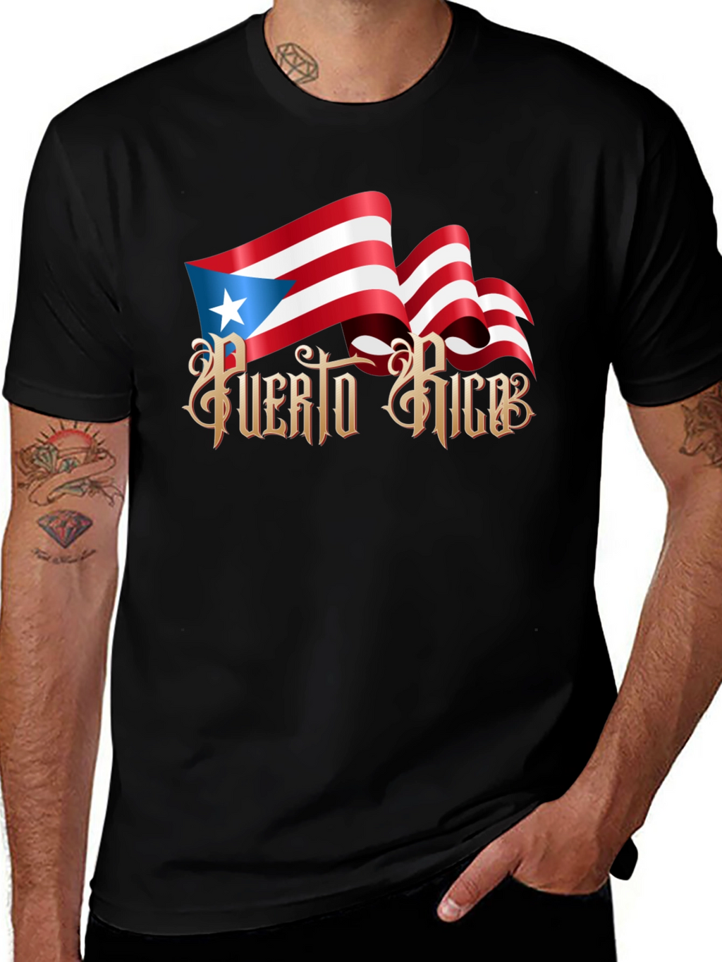 Puerto Rico Flag Graphic T-Shirt