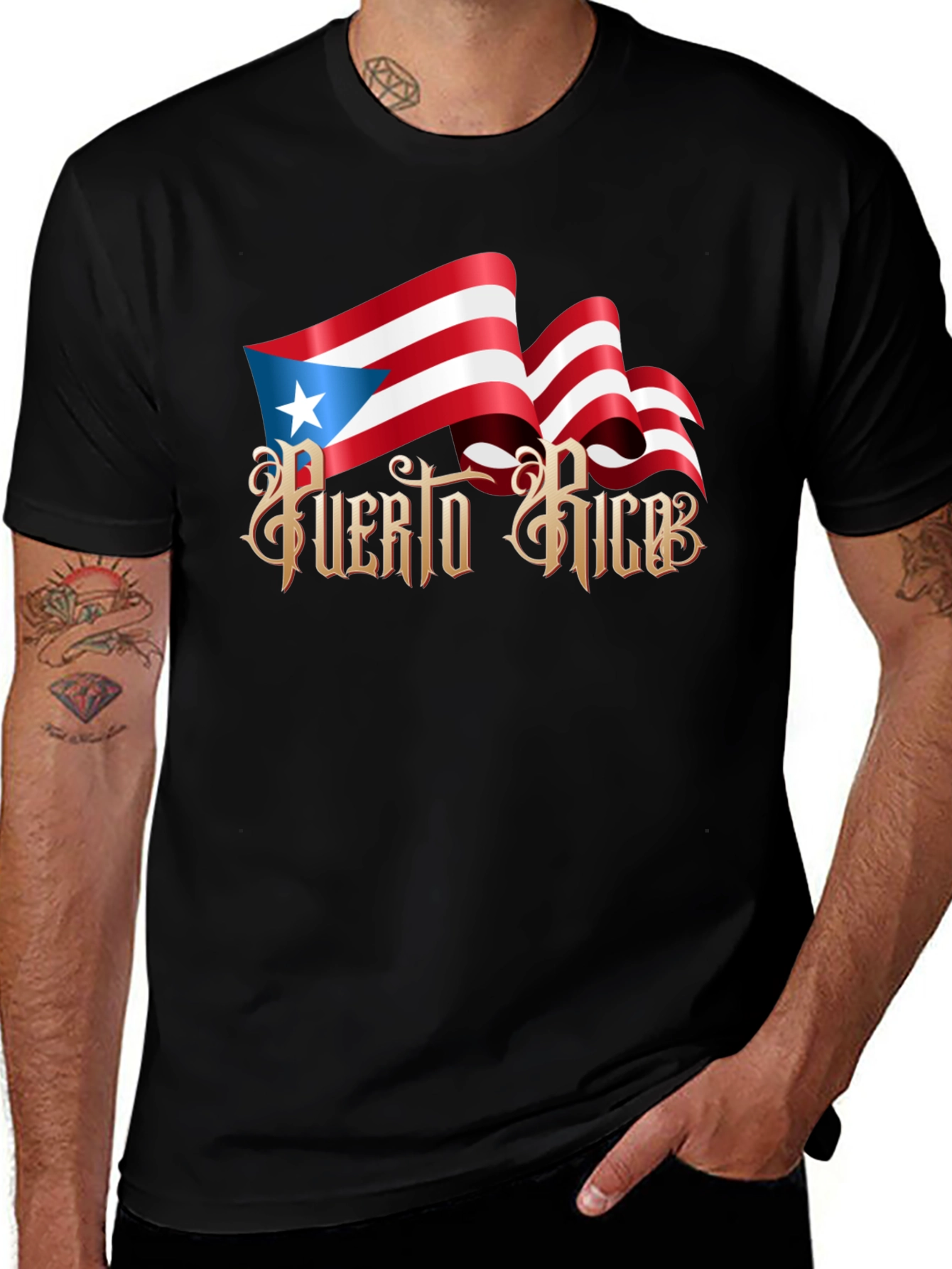 Puerto Rico Flag Graphic T-Shirt