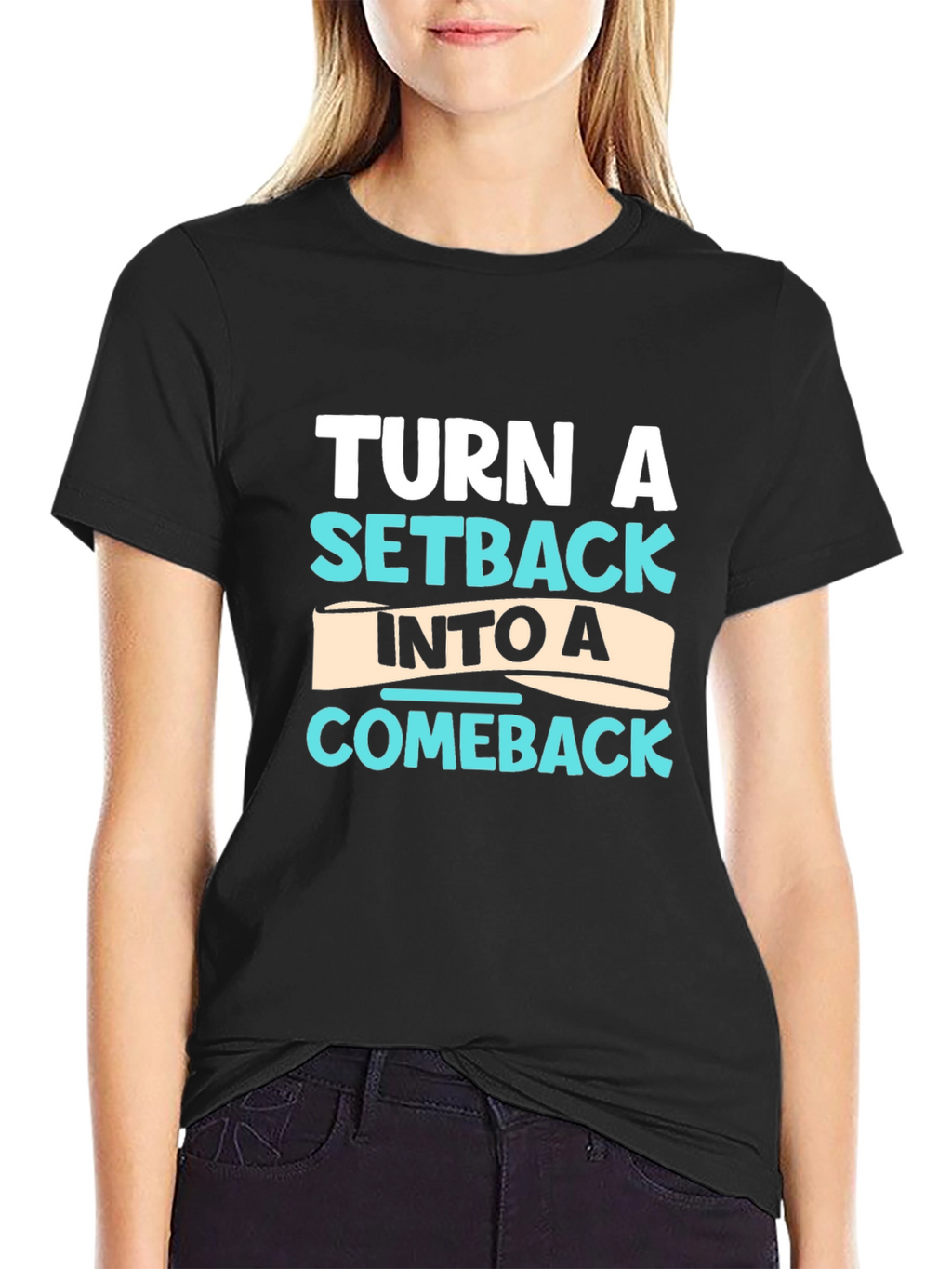 Motivational T-Shirt - Turn Setback Into Comeback