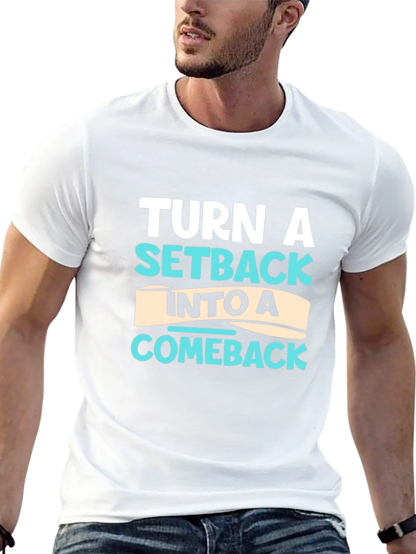 Motivational T-Shirt - Turn Setback Into Comeback